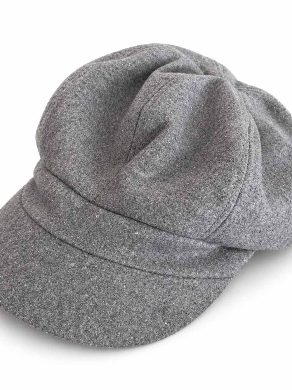 Gray Wool-Blend Men's Newsboy Cap